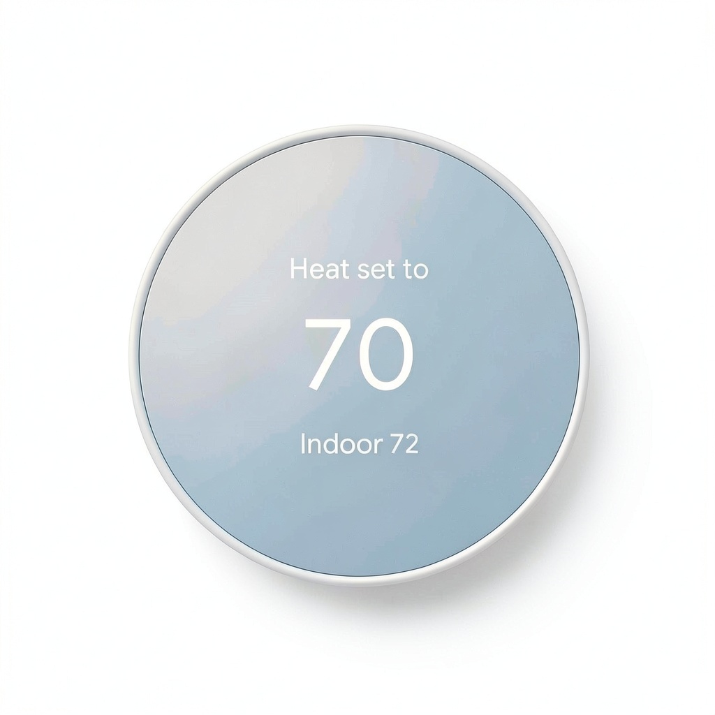Installing Google Nest Thermostat Smart Energy Saving Temperature on a wooden desk