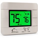 Garystat Thermostat Heat Pump LCD Display Modern Green-0