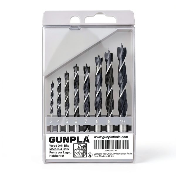 Gunpla Brad Point Drill Bits Carbon Steel Woodworking Set-0