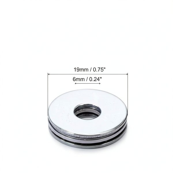 PATIKIL Needle Roller Thrust Bearing 6mm Bore Chrome Steel 4mm Thick-1