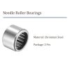 2pcs HK1816 Needle Roller Bearings - [18mm Bore Dia x 24mm OD x 16mm Width] with Steel Cage for Agricultural Equipment Use, Open End-1