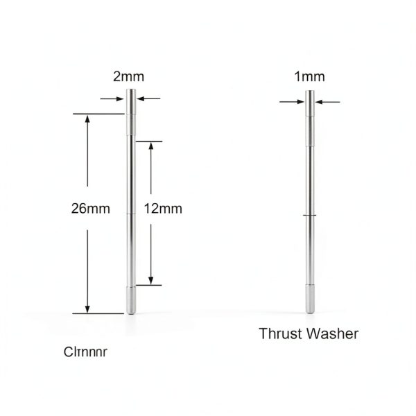 Thrust Needle Roller Bearings uxcell AXK1226 Washers 12mm Bore 4pcs-2